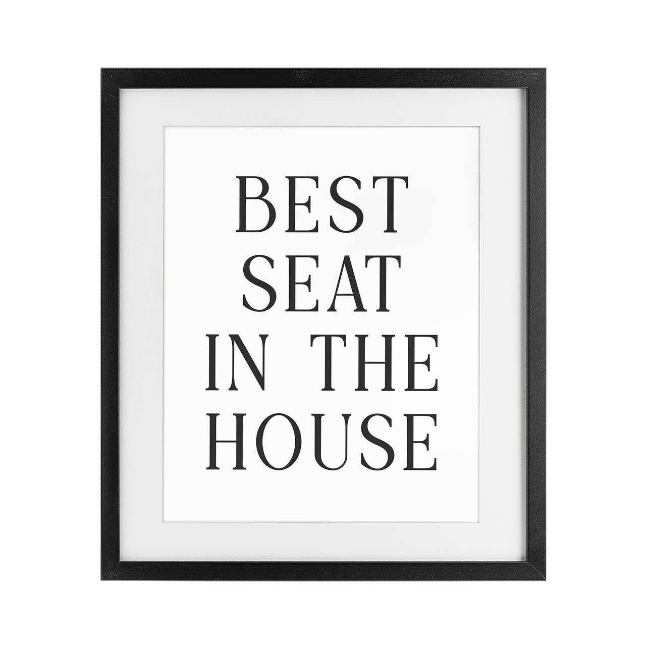 Stupell Industries Best Seat Bathroom Toilet Framed Print Under Glass, design by Lettered and Lined